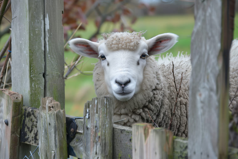 Schaap van voren